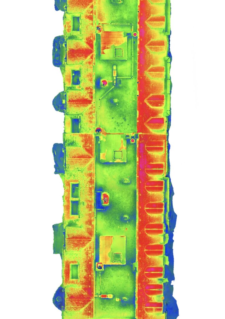 Orthophotographie thermique d'un bâtiment